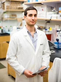 Dr. Andrew Goldstein in the lab.
